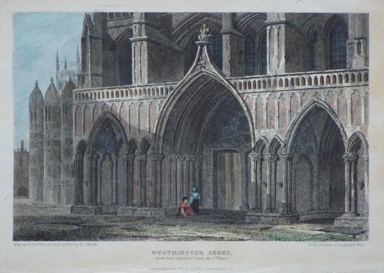 Print - Westminster Abbey, North Porch with part of Henry 7th Chapel. - Hobson